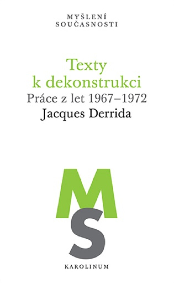 Kniha Texty k dekonstrukci