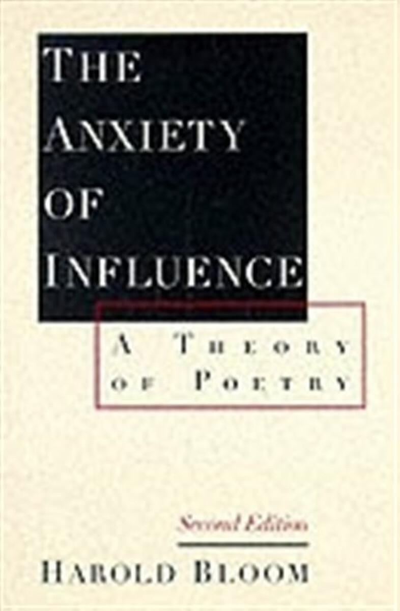 Kniha Anxiety of Influence
