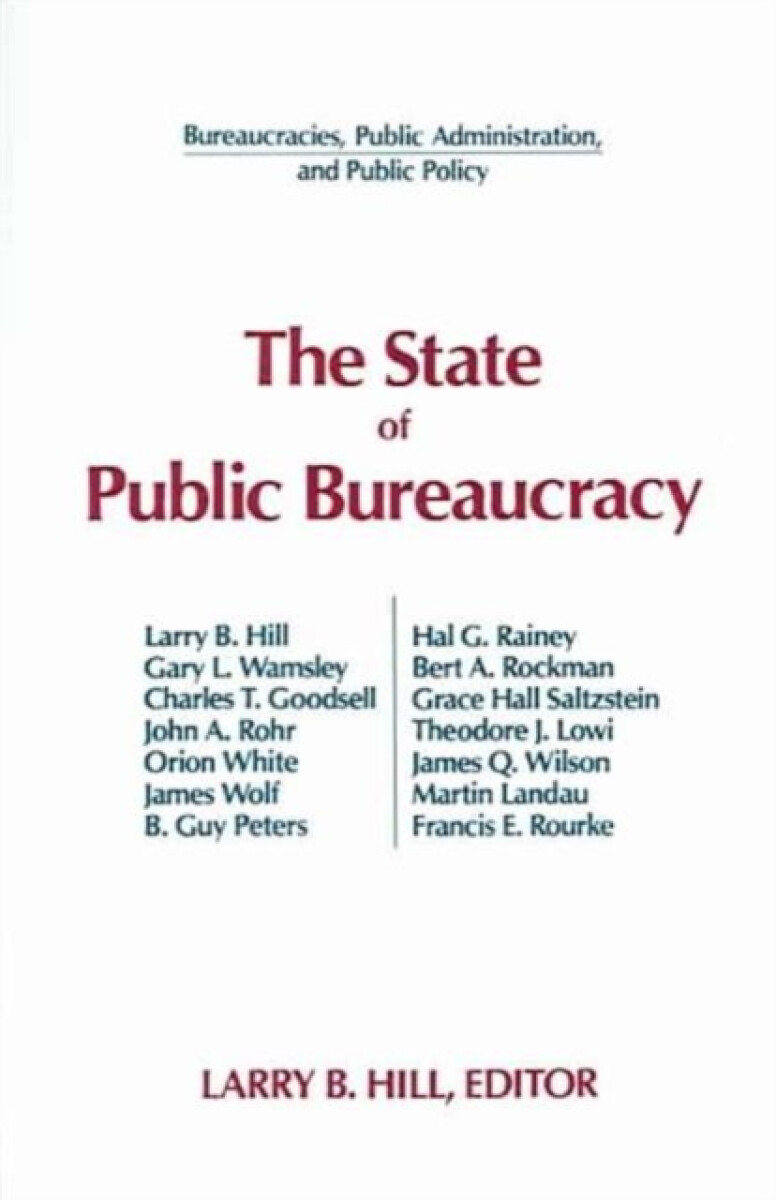 Kniha The State of Public Bureaucracy