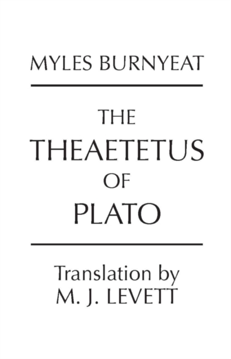 Kniha Theaetetus of Plato
