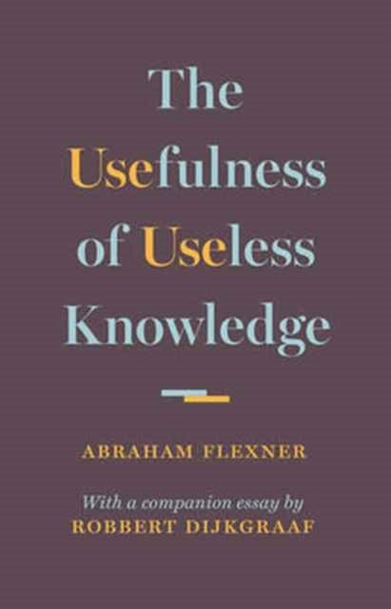 Kniha Usefulness of Useless Knowledge