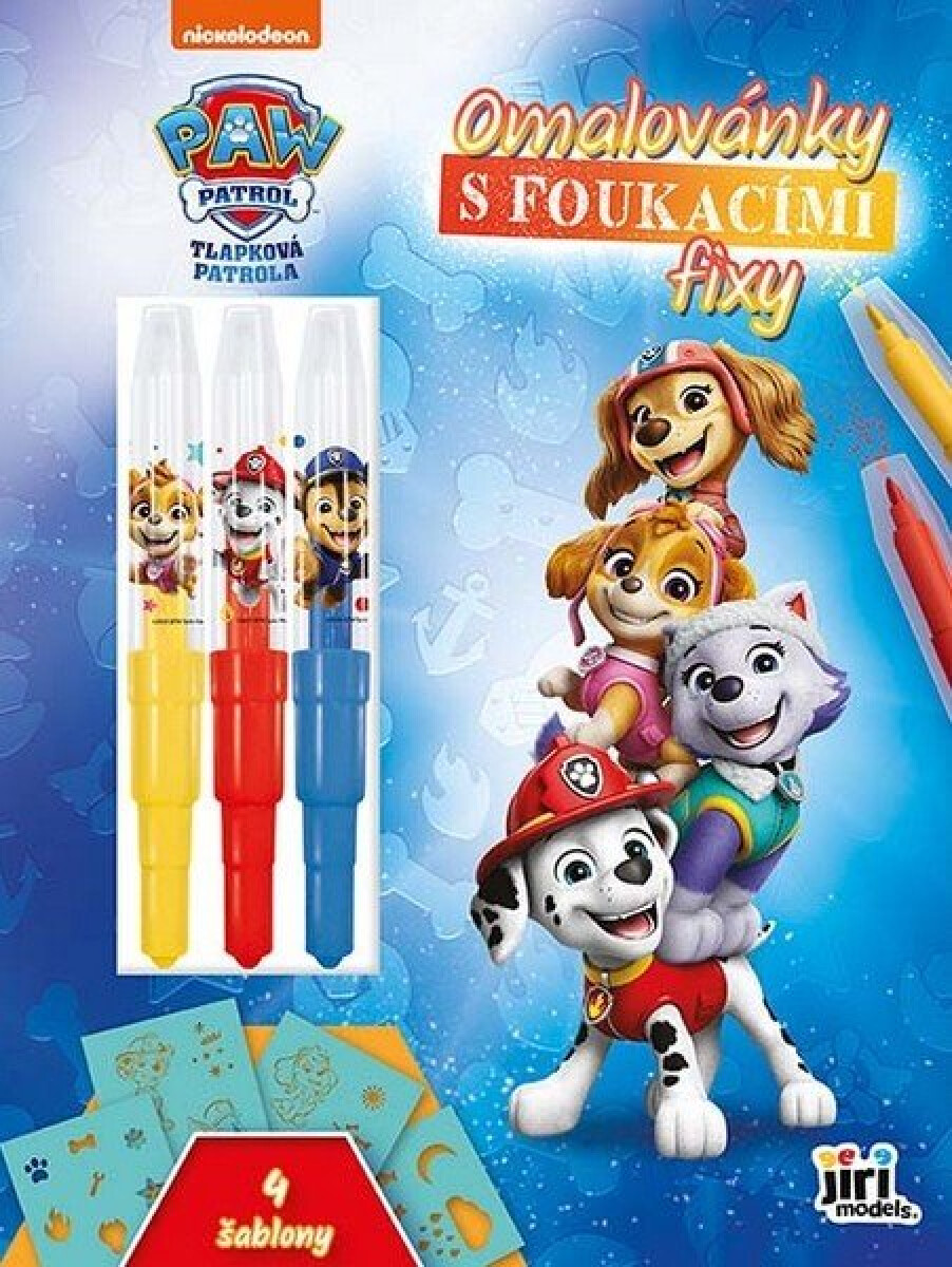 Kniha Omalovánky s foukacími fixy Tlapková patrola