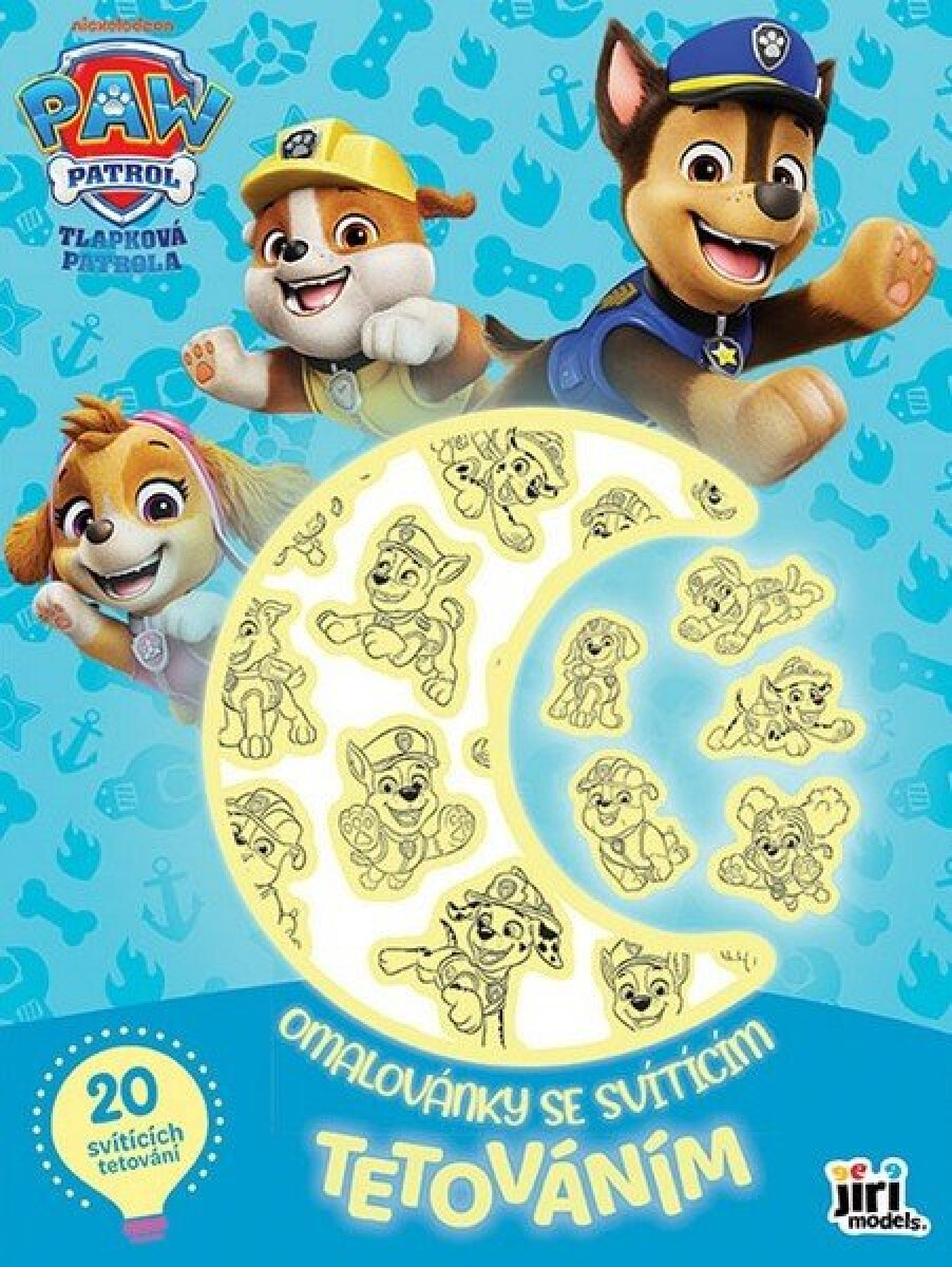 Kniha Omalovánky se svítícím tetováním Tlapková patrola