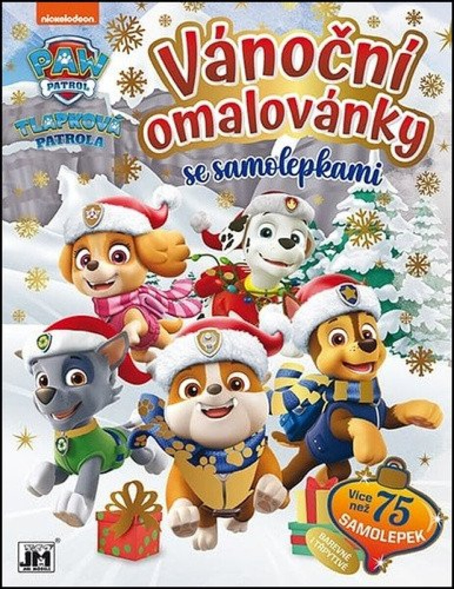 Kniha Vánoční omalovánky se samolepkami