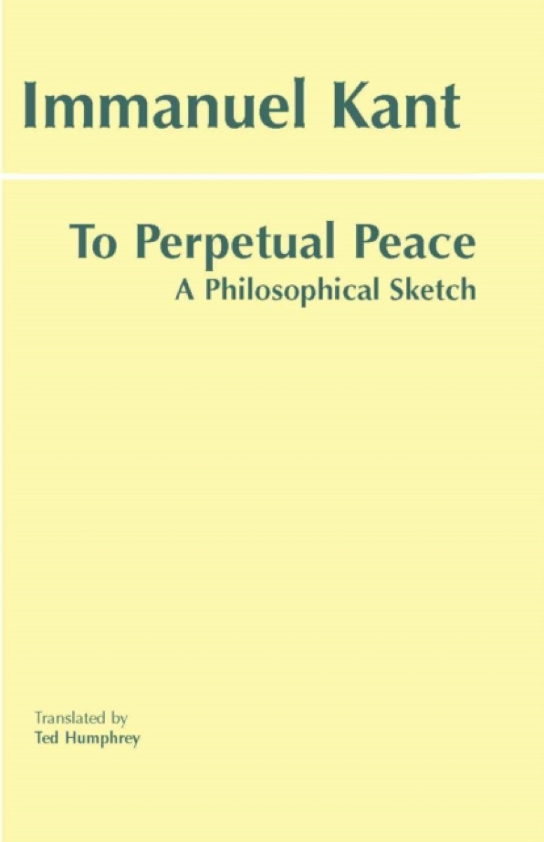 Kniha To Perpetual Peace