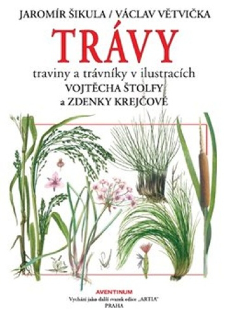 Kniha Trávy, traviny a trávníky v ilustracích Vojtěcha Štolfy a Zdenky Krejčové, 2. vydání