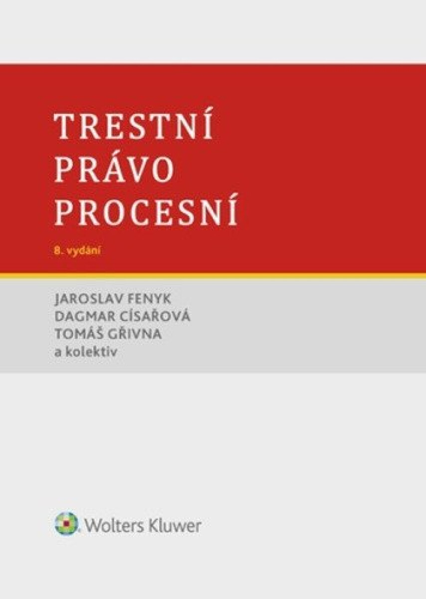 Kniha Trestní právo procesní, 8. vydání
