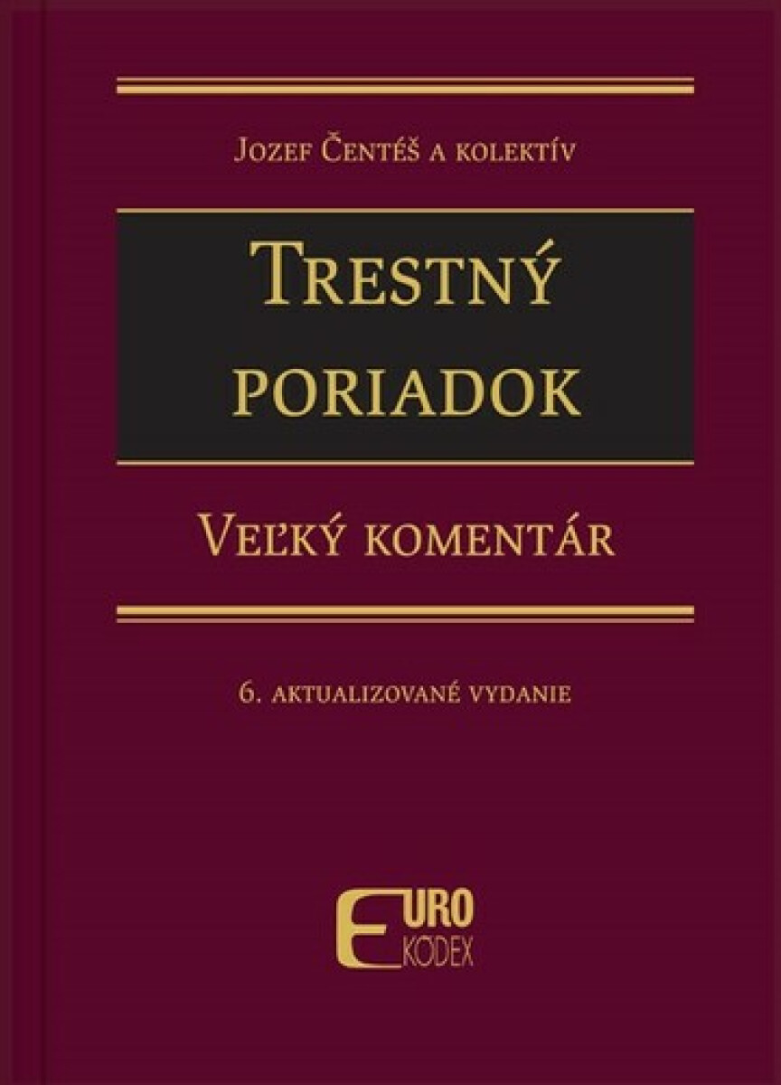 Kniha Trestný poriadok