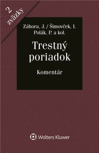 Kniha Trestný poriadok