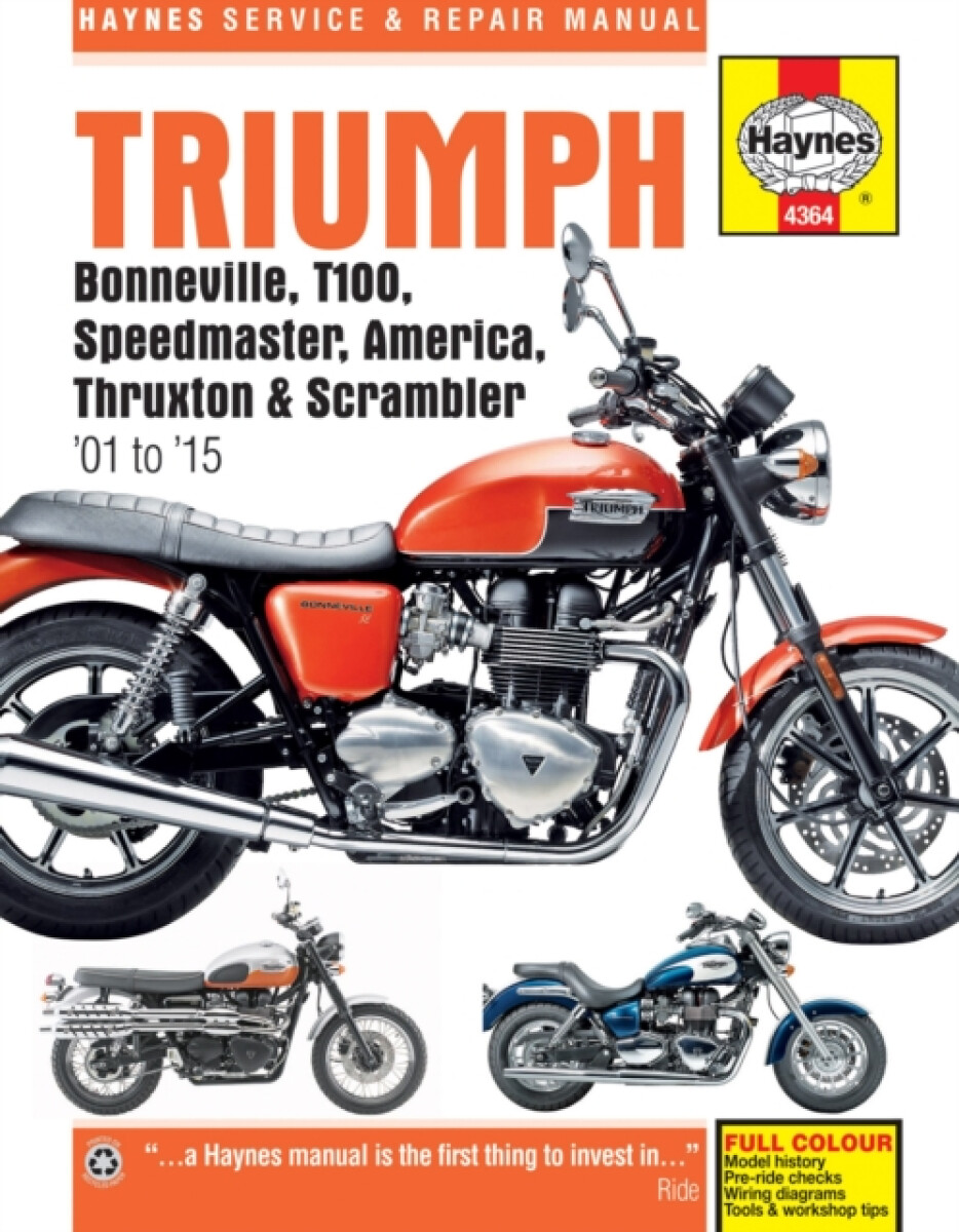 Kniha Triumph Bonneville, T100, Speedmaster, America, Thruxton a Scrambler (01 - 15)