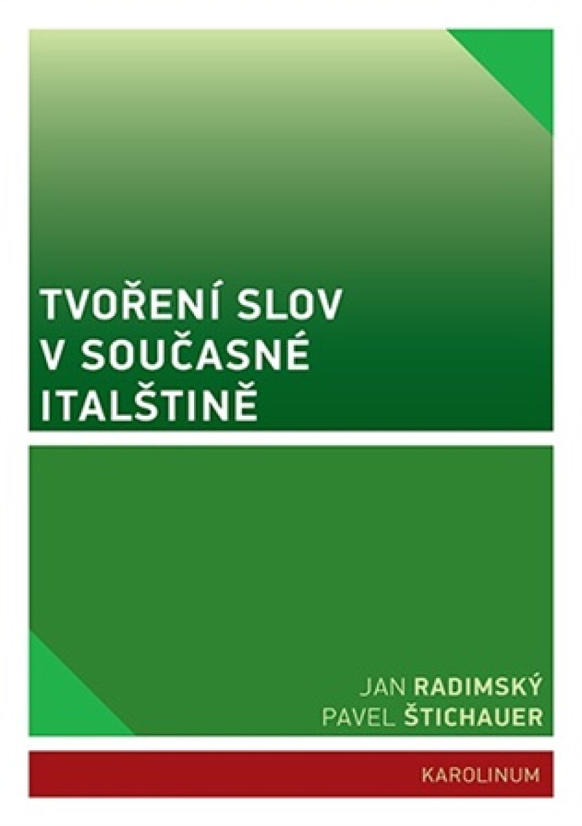 Kniha Tvoření slov v současné italštině