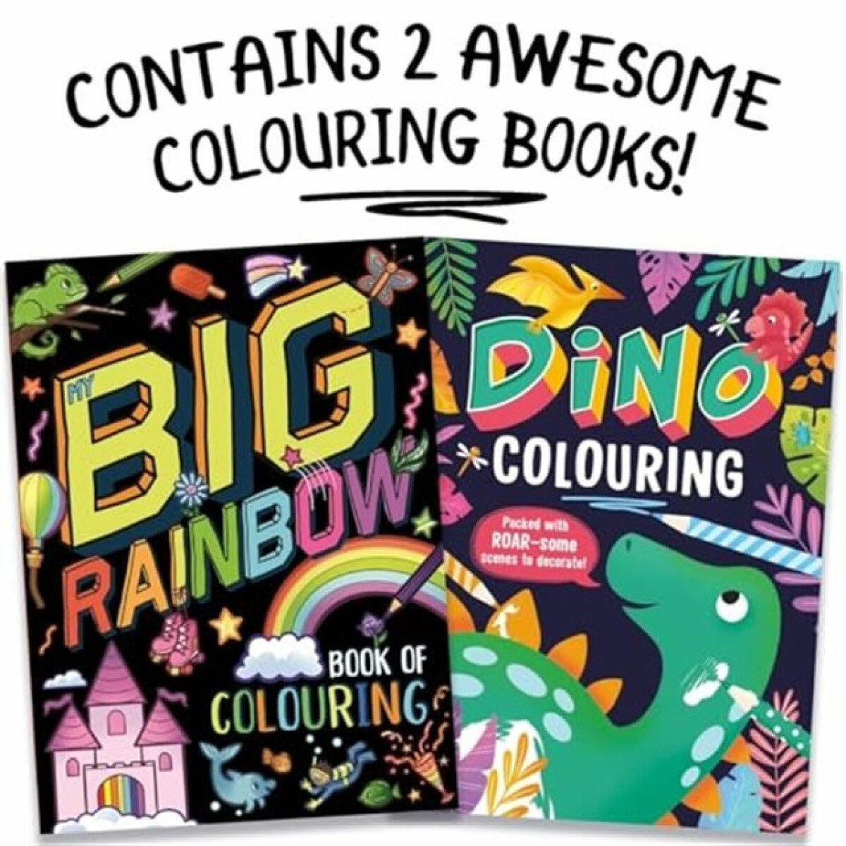 Kniha Two Awesome Colouring Books