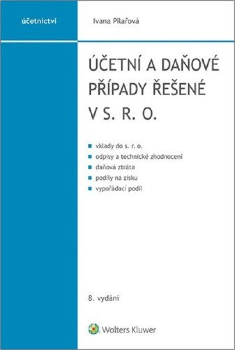 Kniha Účetní a daňové případy řešené v s. r. o.