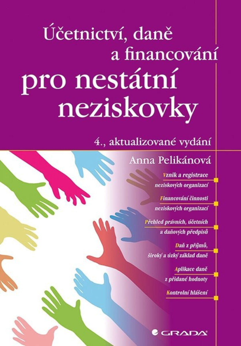 Kniha Účetnictví, daně a financování pro nestátní neziskovky. 4., aktualizované vydání