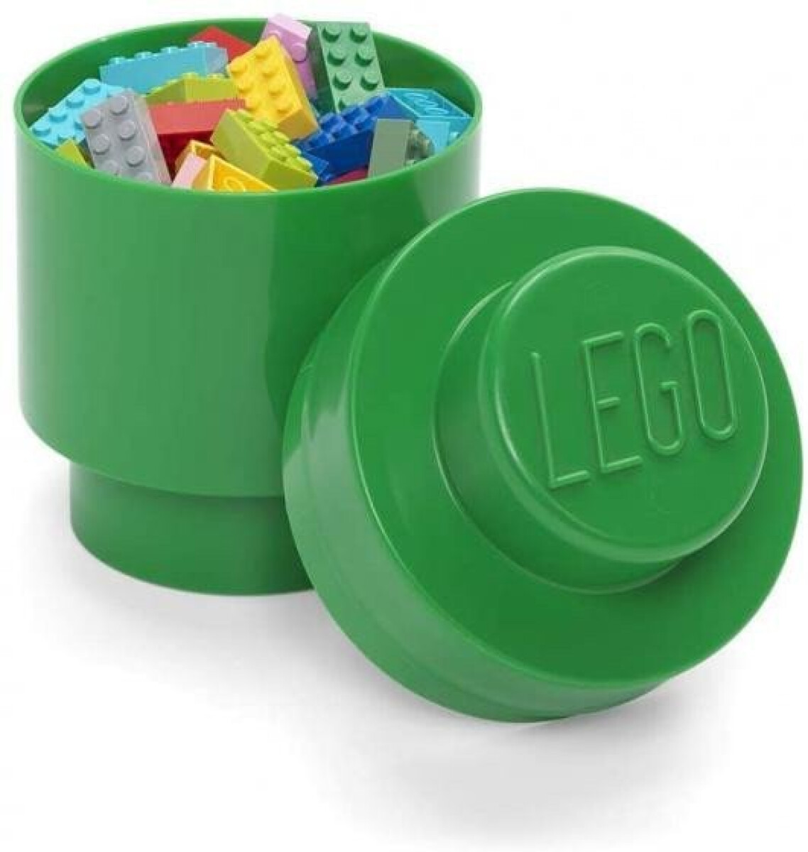 LEGO úložný box kulatý 123 x 183 mm - tmavě zelená