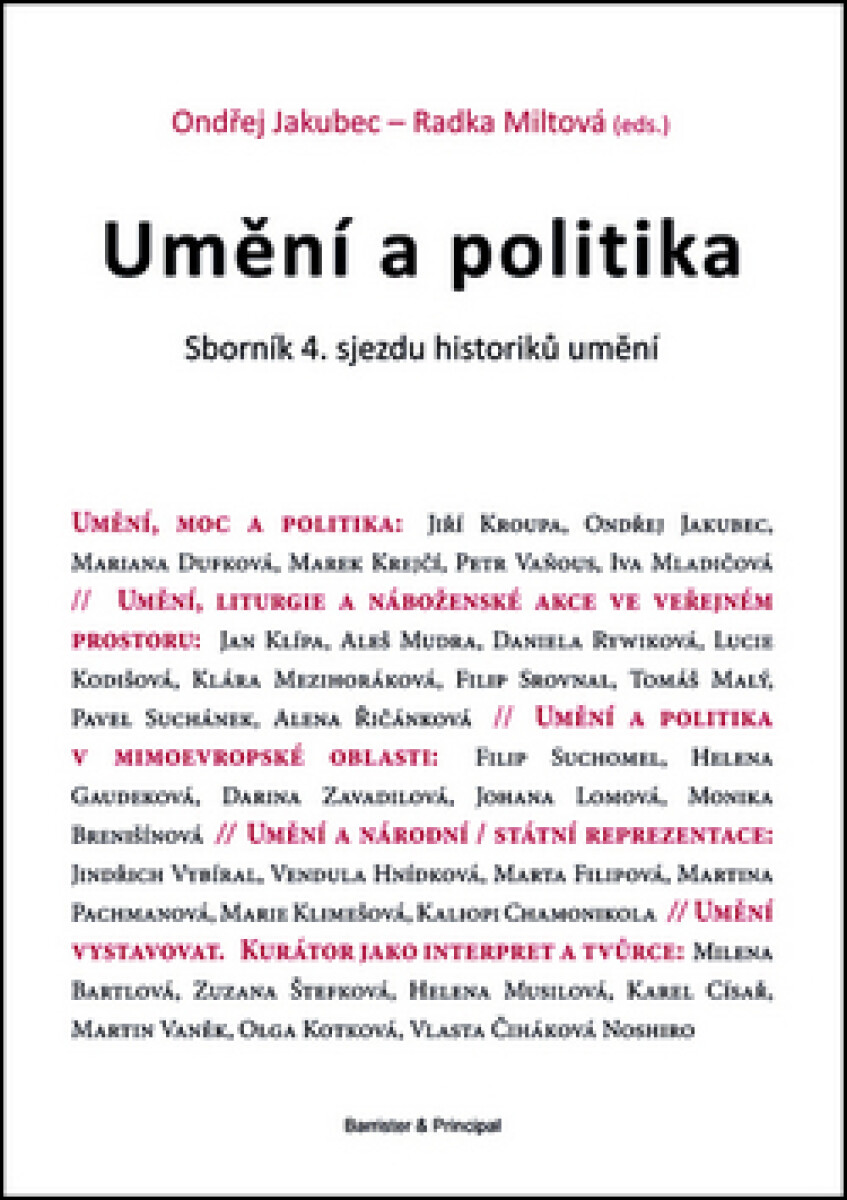 Kniha Umění a politika. Sborník 4. sjezdu historiků umění