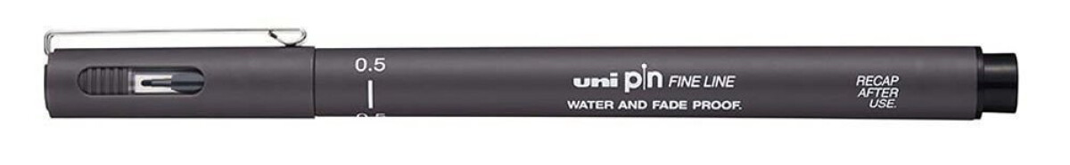 Levně Tmavě šedý liner Uni Pin 0,5mm