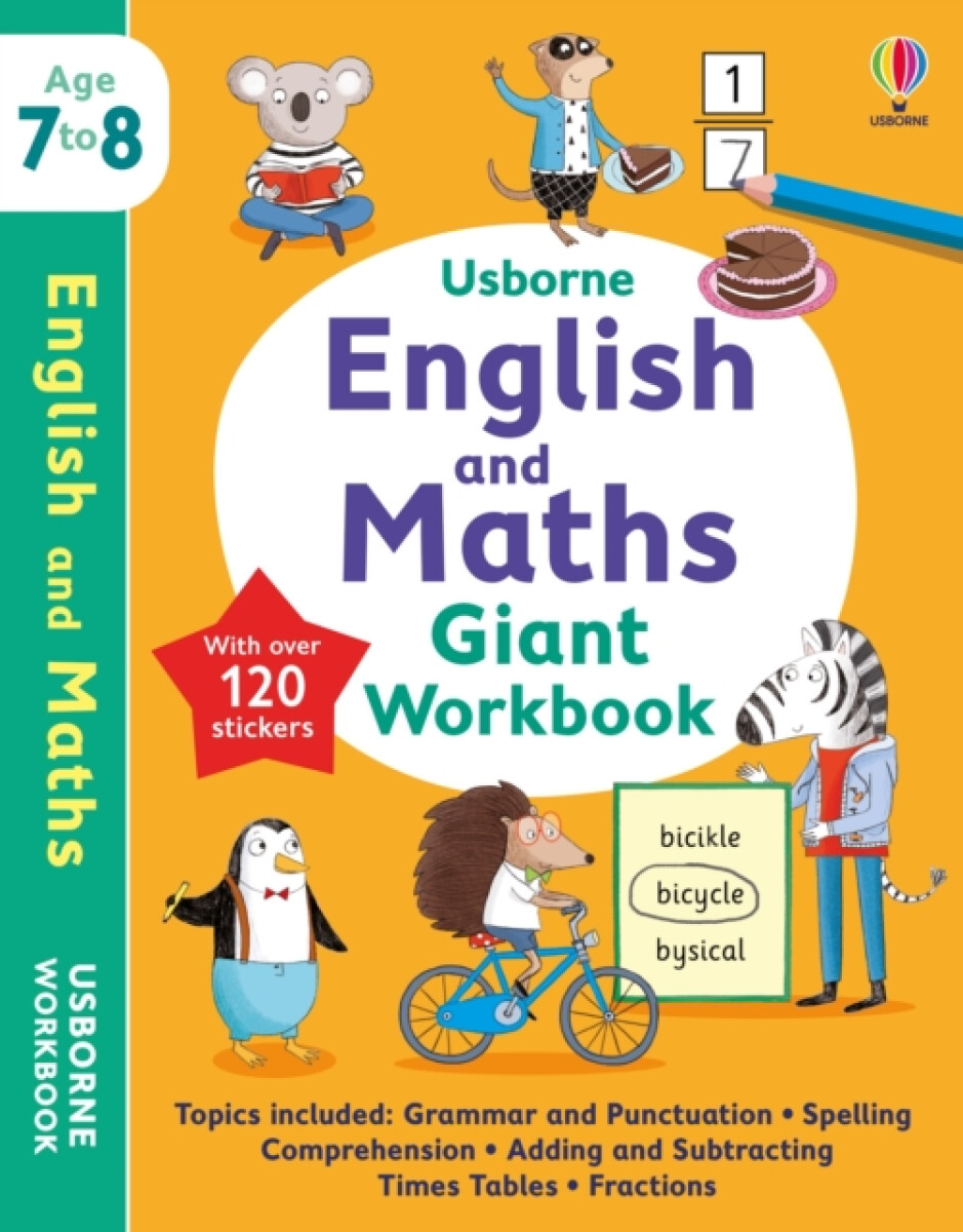 Kniha Usborne English and Maths Giant Workbook 7-8