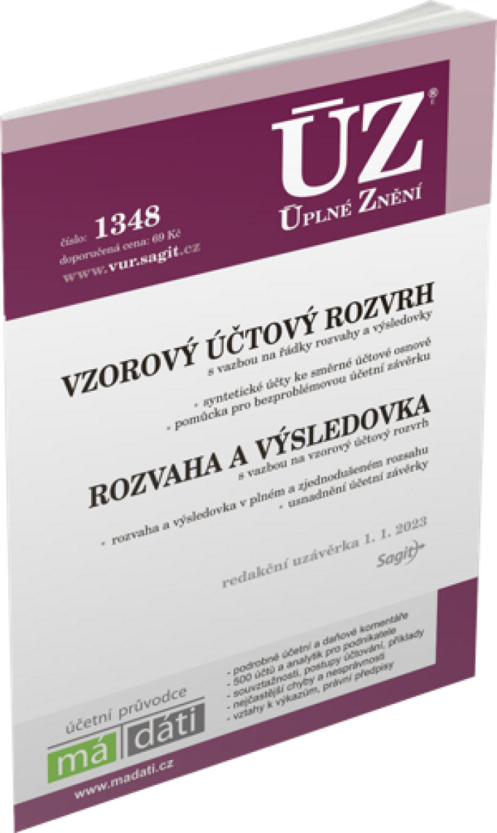 Levně ÚZ 1348 Vzorový účtový rozvrh (poškozená)