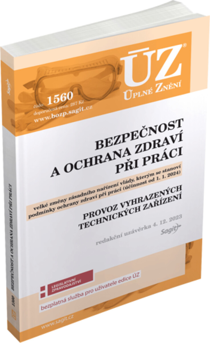 Levně ÚZ 1560 Bezpečnost a ochrana zdraví při práci (poškozená)