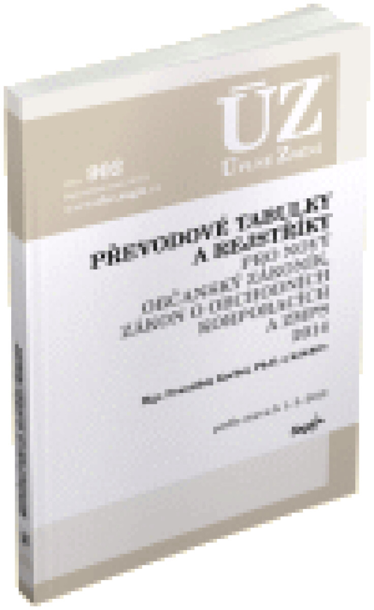 Kniha ÚZ 902 Převodové tabulky pro NOZ a ZOK