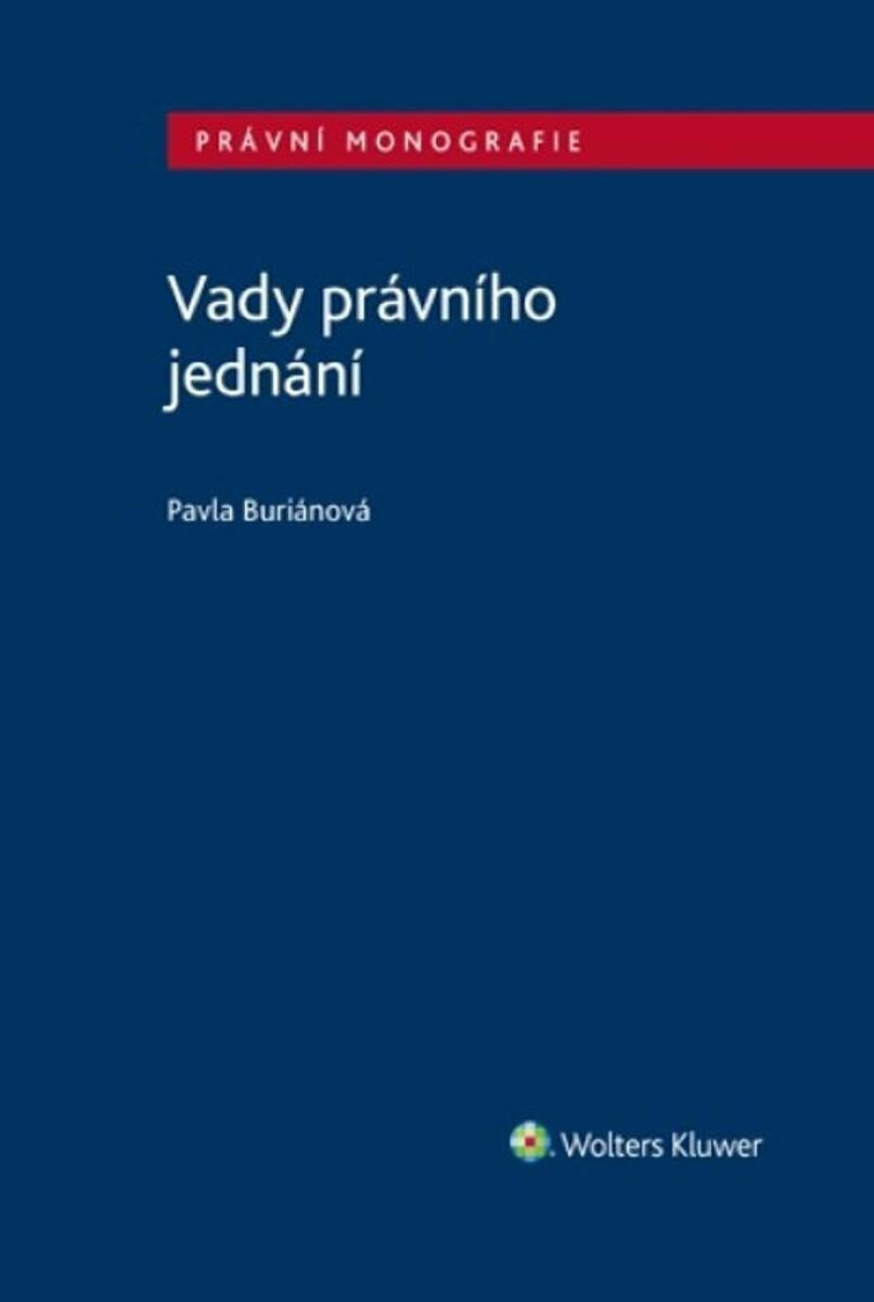 Kniha Vady právního jednání