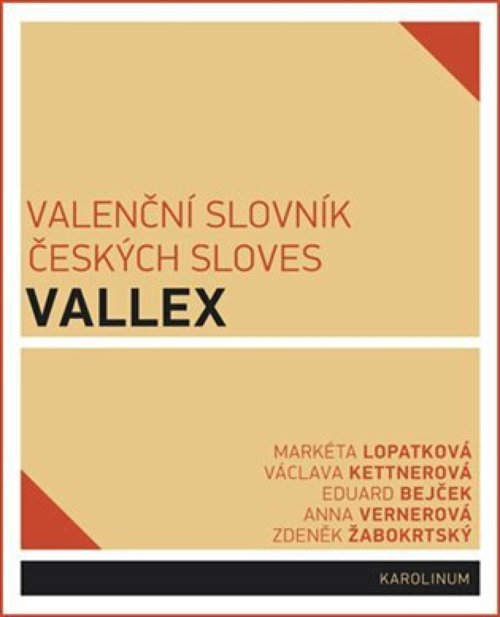 Kniha Valenční slovník českých sloves VALLEX