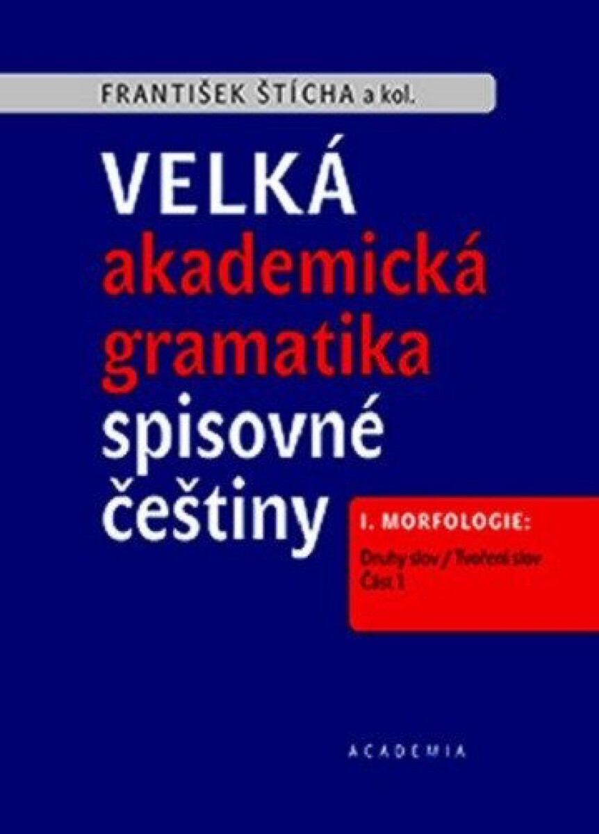 Kniha Velká akademická gramatika spisovné češtiny I. Morfologie: Druhy slov / Tvoření slov