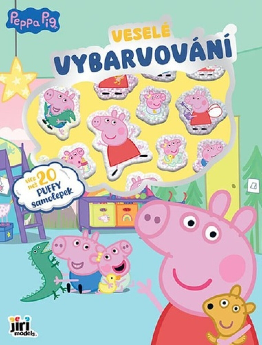 Kniha Veselé vybarvování se super samolepkami Prasátko Peppa