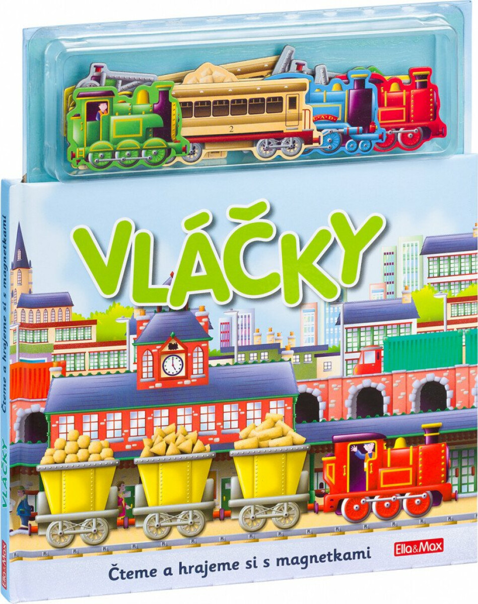 Kniha Vláčky - Knížka s magnetkami