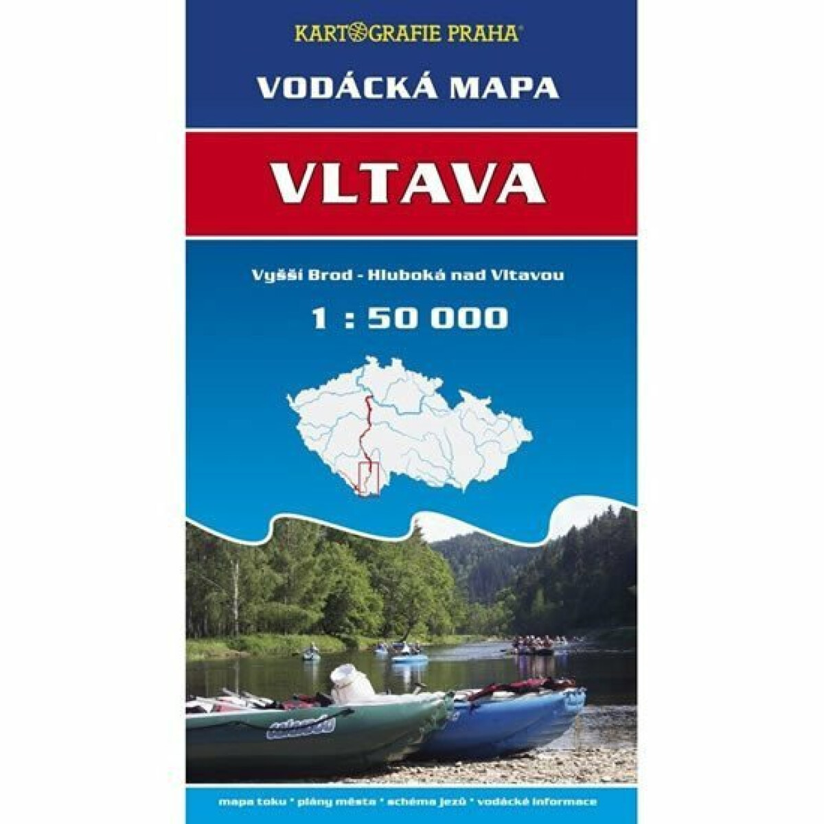 Kniha Vodácká mapa - Vltava/Vyšší Brod