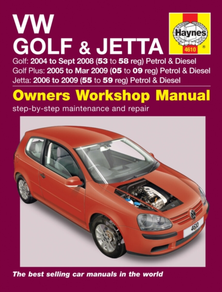 Kniha VW Golf (04 - Sept 08), Golf Plus (05 - Mar 09) a Jetta (06 - 09) Haynes Repair Manual