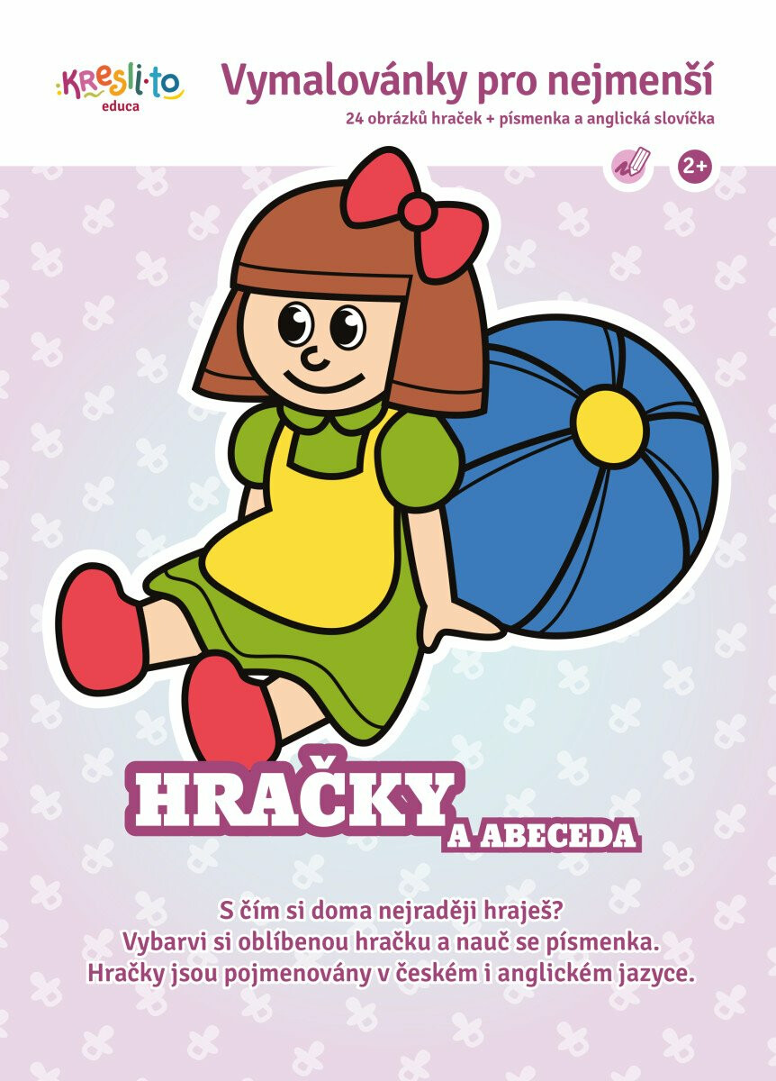 Kniha Omalovánky pro nejmenší - Moje hračky a písmena