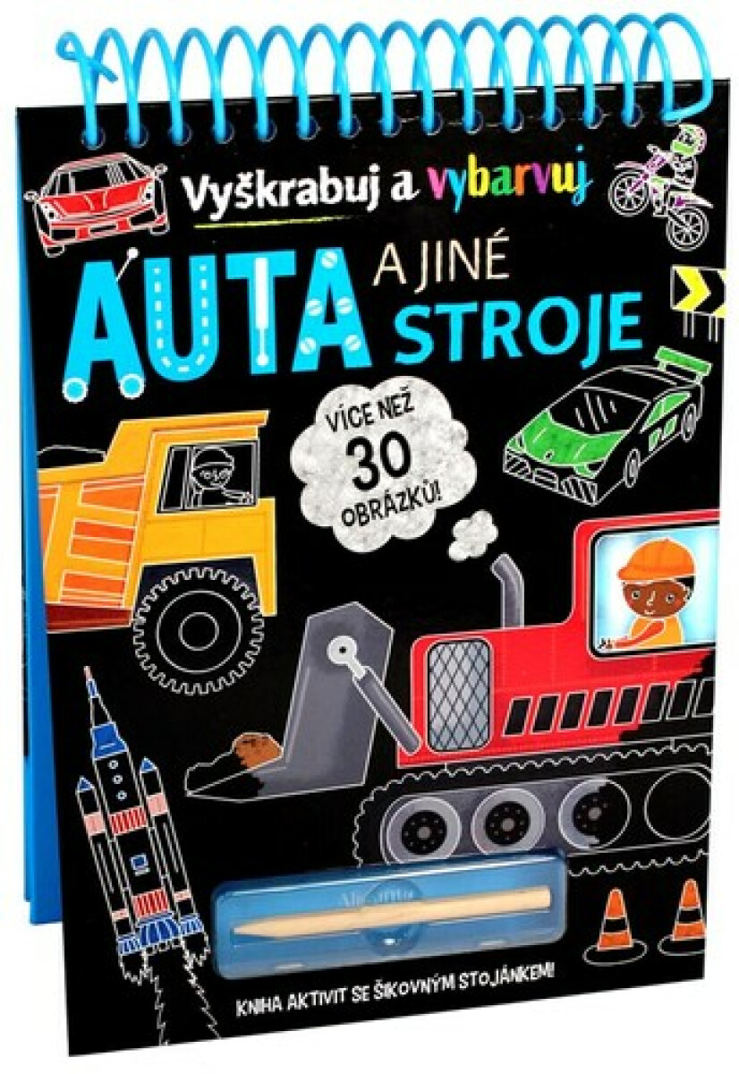 Auta a jiné stroje - Vyškrabuj a vybarvuj - kolektiv autorů