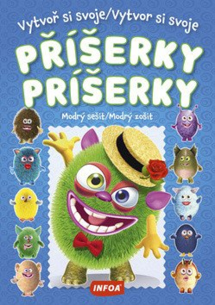 Kniha Vytvoř si svoje příšerky - Modrý sešit / Vytvor si svoje príšerky - Modrý zošit + samolepky