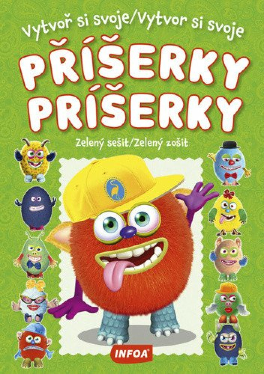 Vytvoř si svoje příšerky - Zelený sešit / Vytvor si svoje príšerky - Zelený zošit + samolepky