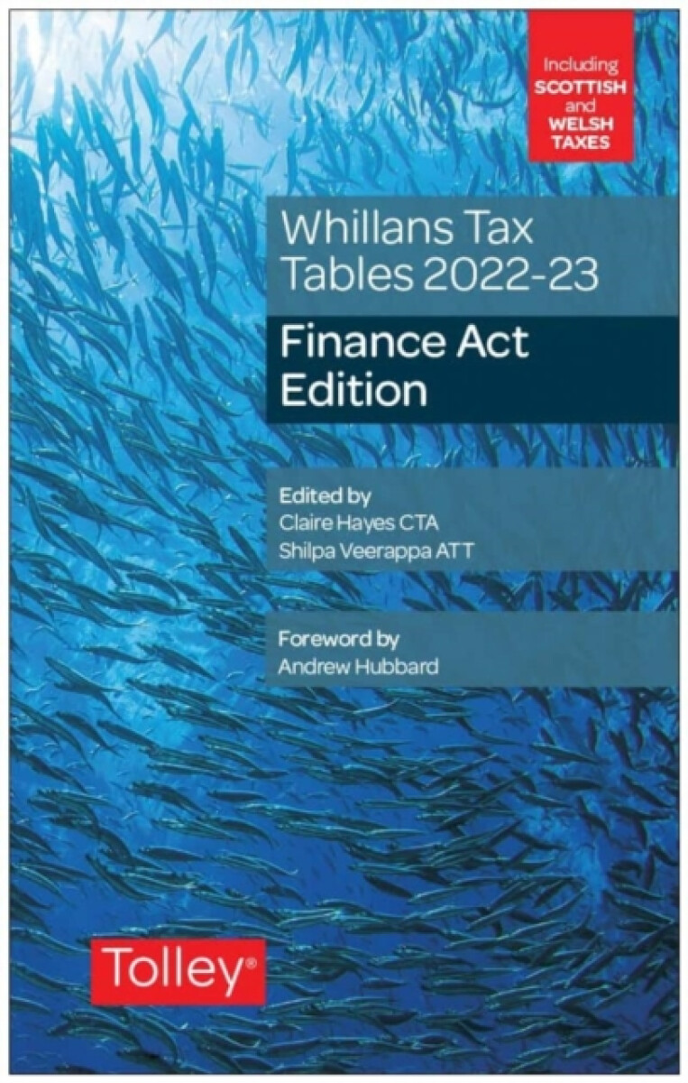 Kniha Whillans's Tax Tables 2022-23 (Finance Act edition)