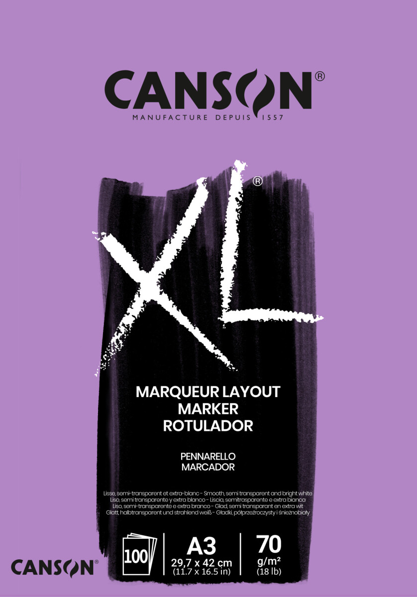 XL Marker skicák lepený A3 100l VS 70g
