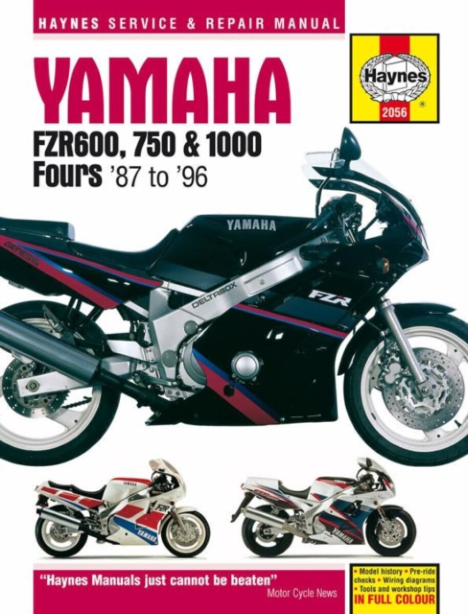 Kniha Yamaha FZR600, 750 a 1000 Fours (87 - 96) Haynes Repair Manual