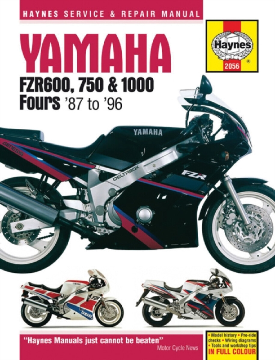 Kniha Yamaha FZR600, 750 a 1000 Fours (87 - 96) Haynes Repair Manual