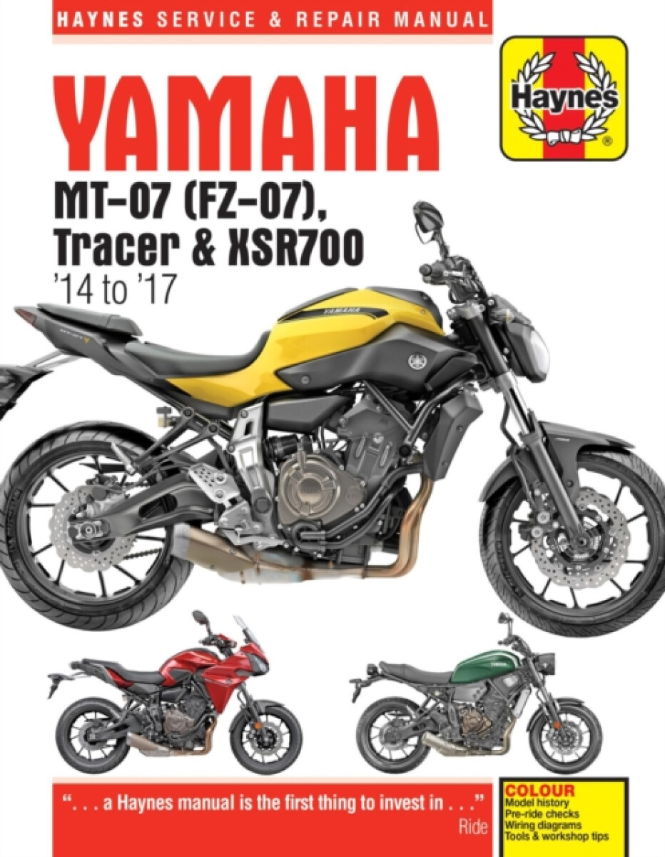 Kniha Yamaha MT-07, Tracer a XSR700 (14 to 17) Haynes Repair Manual