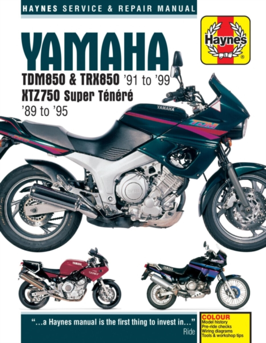 Kniha Yamaha TDM850, TRX850 a XTZ750 (89 - 99) Haynes Repair Manual