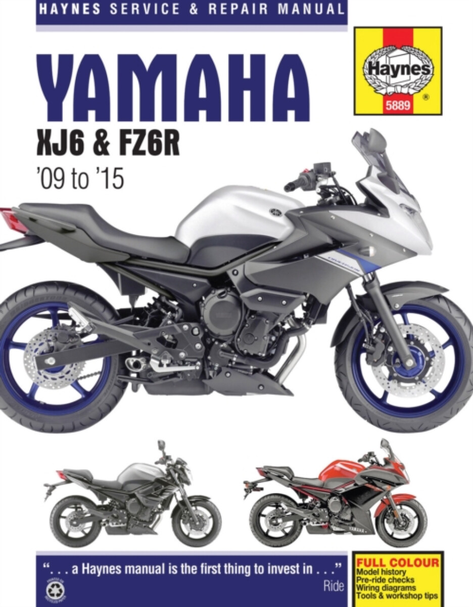 Kniha Yamaha XJ6 a FZ6R (2009-2015) Haynes Repair Manual