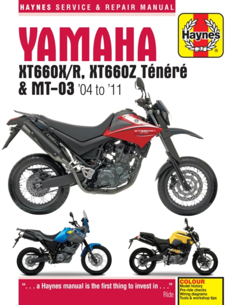 Kniha Yamaha XT660 a MT-03 (04 - 11) Haynes Repair Manual