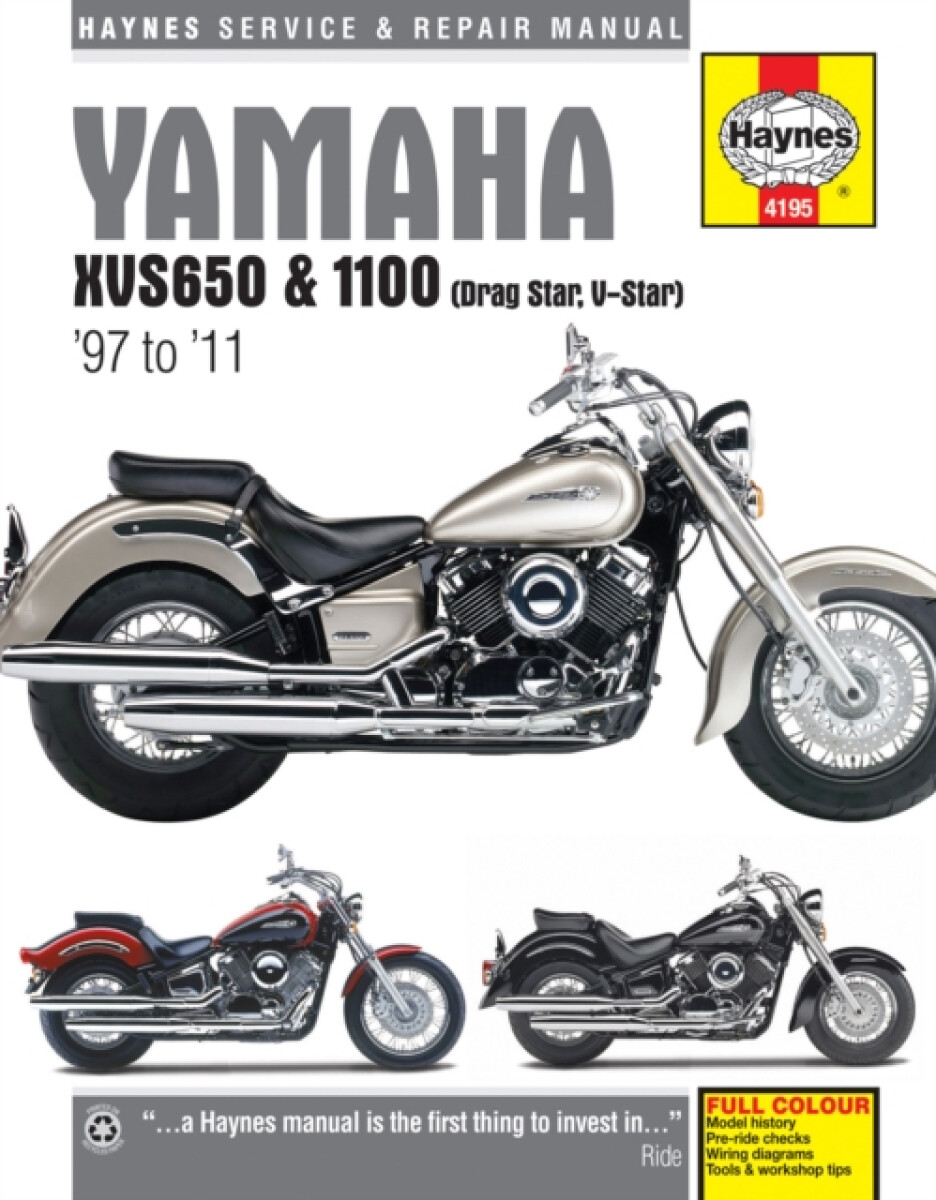Kniha Yamaha XVS650 a 1100 Drag Star/V-Star (97 - 11) Haynes Repair Manual