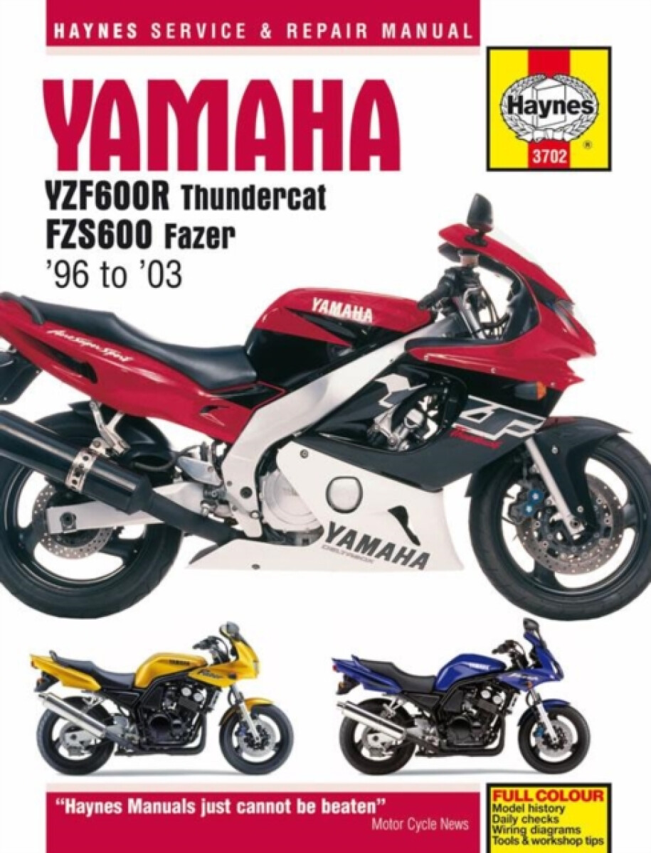Kniha Yamaha YZF600R Thundercat a FZS600 Fazer (96 - 03) Haynes Repair Manual
