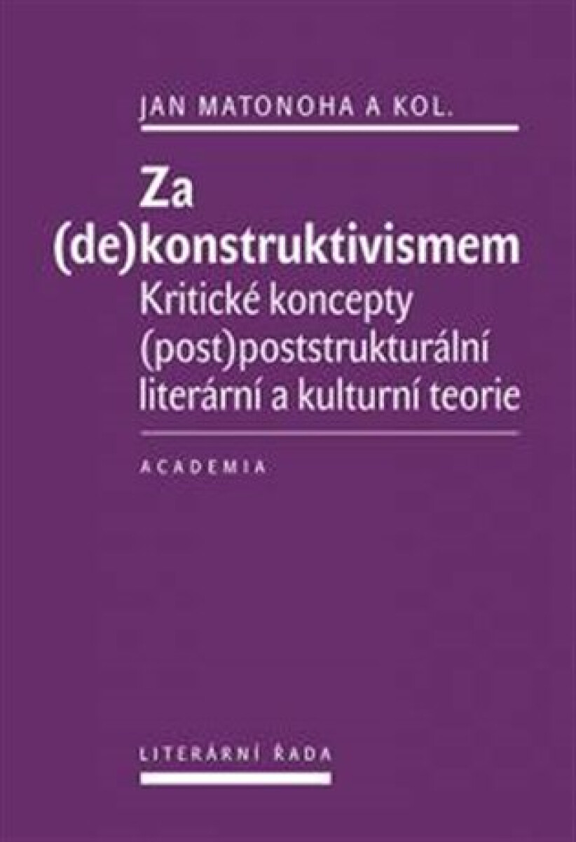 Kniha Za (de)konstruktivismem