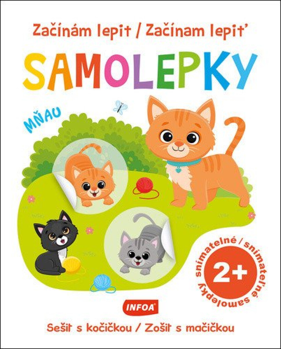 Začínám lepit SAMOLEPKY - Sešit s kočičkou