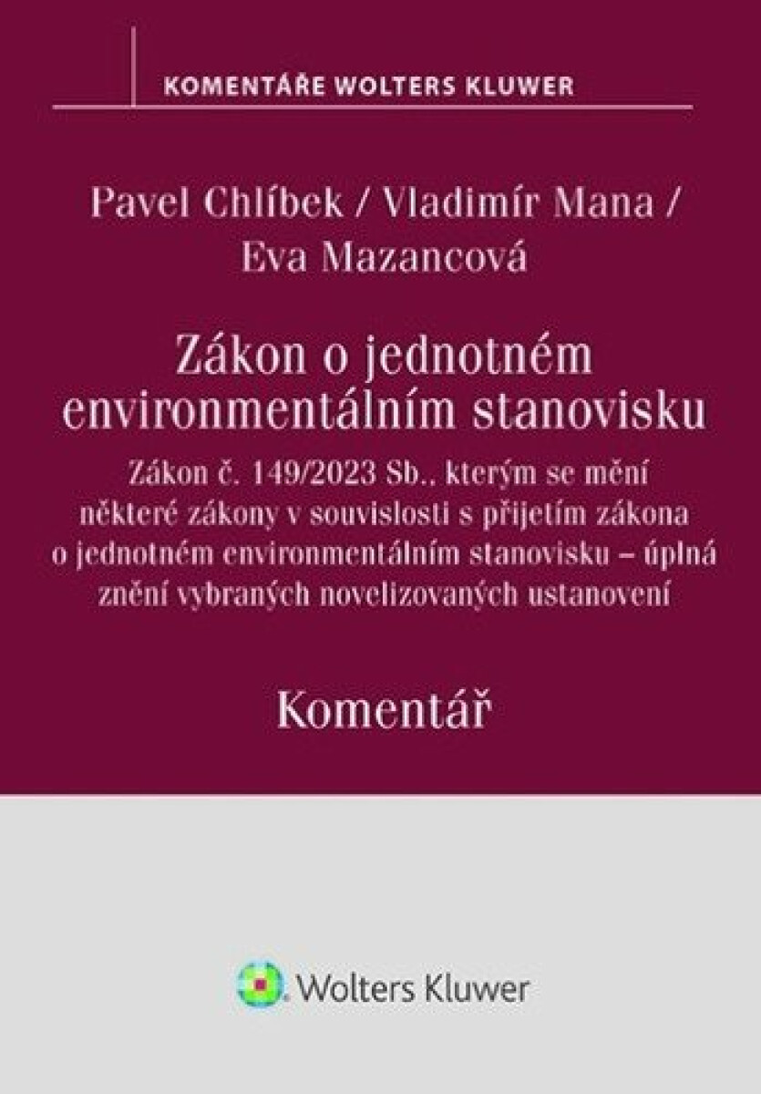 Zákon o jednotném environmentálním stanovisku - Komentář