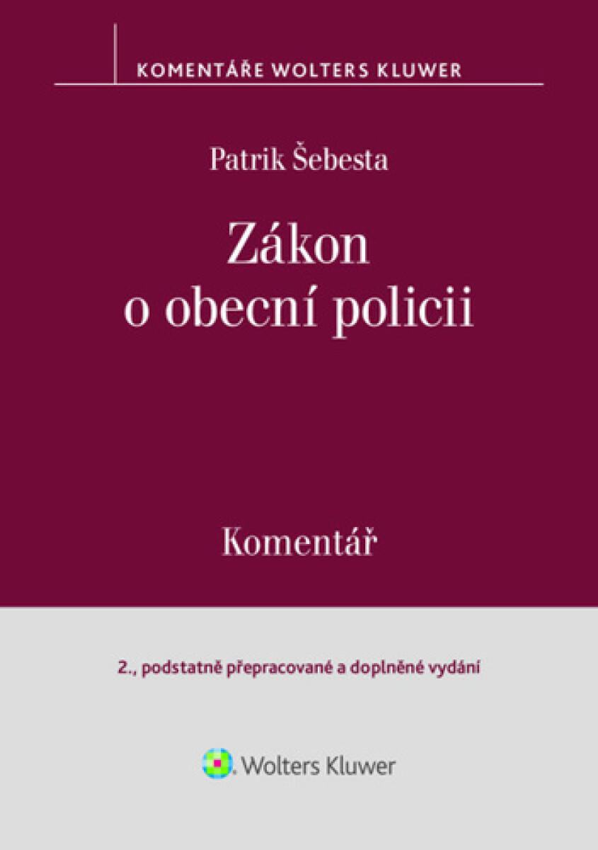 Kniha Zákon o obecní policii - Komentář